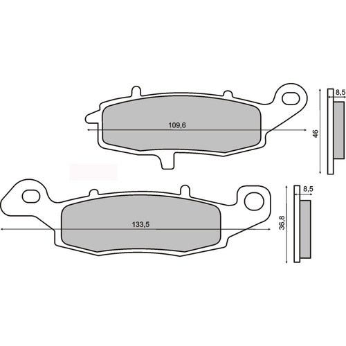 Pair brake pads for suzuki - of,