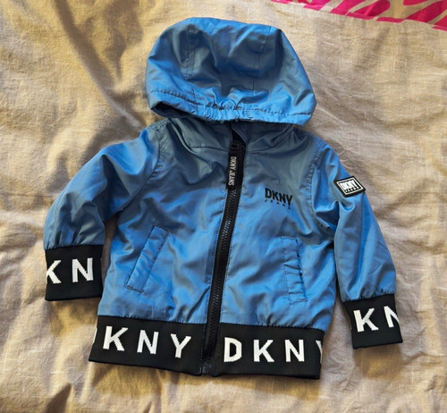 Dkny jeans blue hooded lined - dkny,