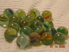 Old Glass Marbles, Cats Eye