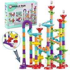 Marble Run Race Track Building Blocks Kids 3D Maze Ball DIY Coaster Play Set