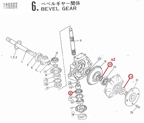 Front axle repair - repair, fits
