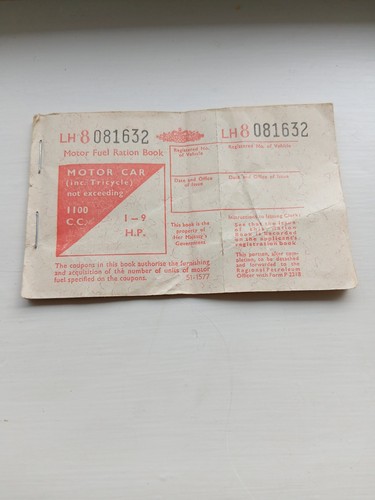 Motor car fuel - book, for