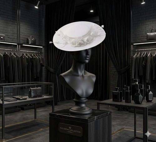 Fancy white fascinator hat for - fancy,