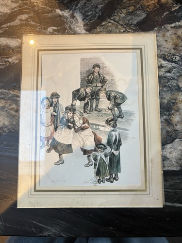 Vintage framed print - framed, eggy