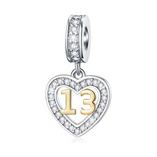 Golden 13th Birthday Number