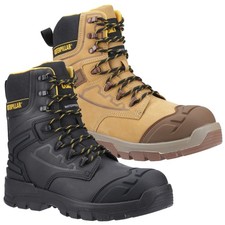 Mens Caterpillar Striver XL8 Side Zip Waterproof S7 Safety Ankle Boots Size 7-12