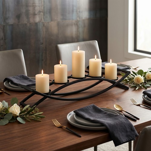 Arms arched metal candelabra - arms,