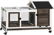 PawHut Wooden Rabbit Hutch