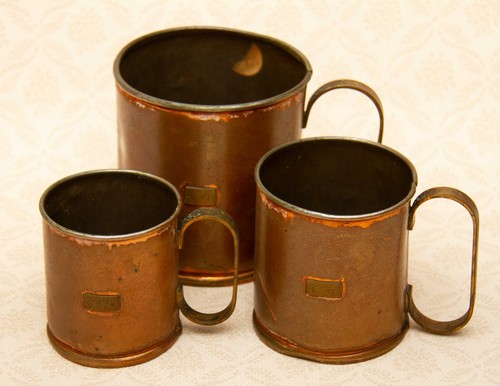 Set antique copper - of,
