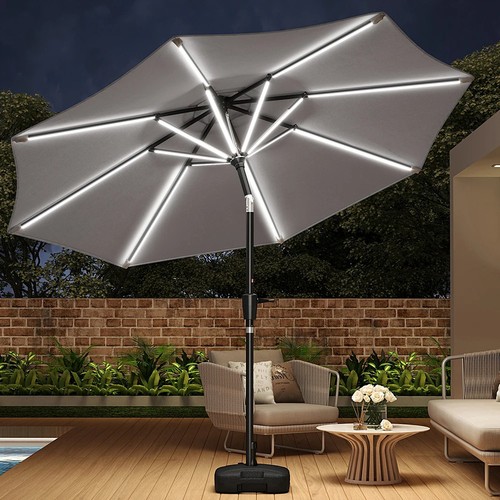 Solar powered led parasol - solar,