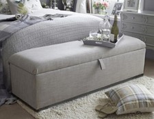 Plush Fabric Plain Ottoman