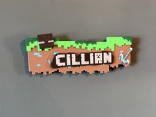 Minecraft Themed Bedroom Door Name Plaque / Sign - Personalised