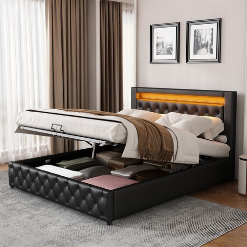 Led bed frame faux - led,