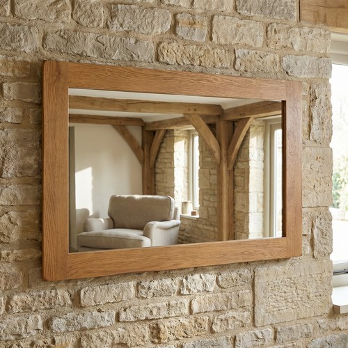 Wall mirror rustic oak - rustic,