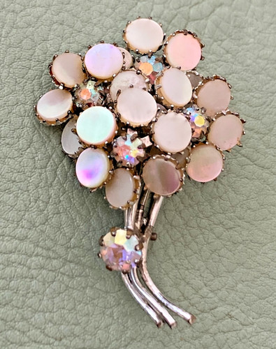 Vintage silver tone flower - silver,
