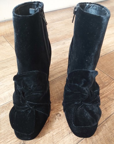 Zara velvet ankle - velvet, boots