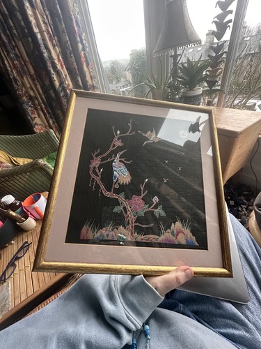 Vintage antique framed chinese - vintage,
