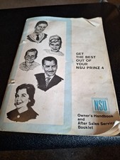 NSU Prinz 4 1968 Owners Handbook And After Sales Booklet