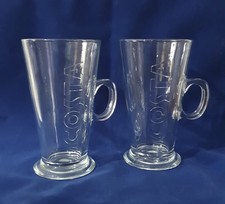 Costa coffee glasses latte embossed logo. Used very good. 