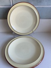 Denby Fire Chilli Yellow Tea / Side Plate Set x2 18.5cm 7.5"