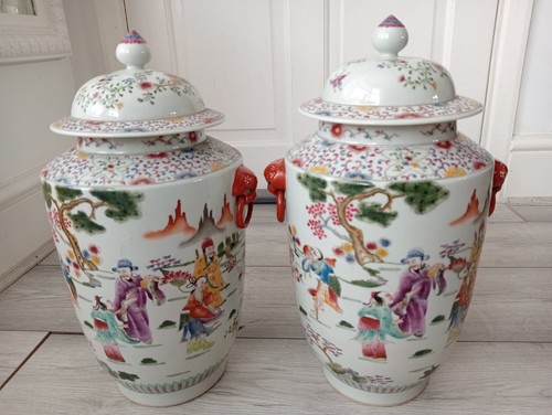 Pair vintage chinese vases - pair,