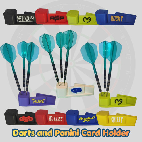 Darts and panini card - panini, holder