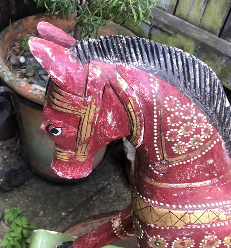Wooden horse vintage - wooden,