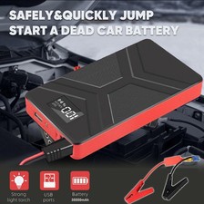 30000mAh USB 12V Car Jump Starter Pack Booster Battery Charger Power Bank Pack