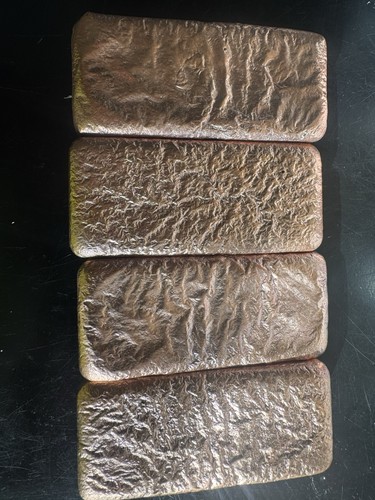 Hand poured copper ingot - copper,
