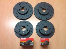 Civic Type R EP3 Front Rear Drilled Grooved MTEC Brake Discs & Mintex Pads