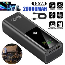 Power 20000mAh Bank 100W USB