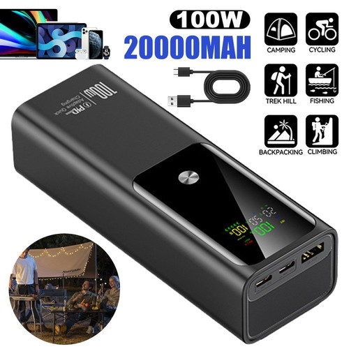 Power 20000mah bank 100w usb - power,