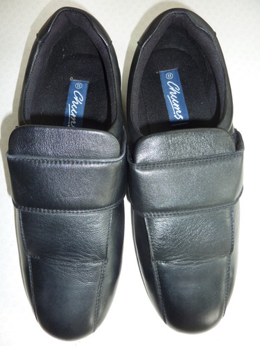 Men black leather wide - black,