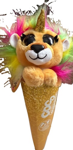 Unicorn ice cream cone plush - cream,
