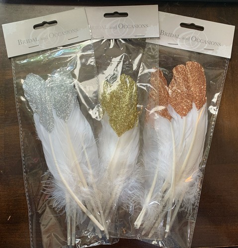 Glitter feathers half - feathers, 6