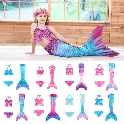3pcs girls mermaid tail - 3pcs,