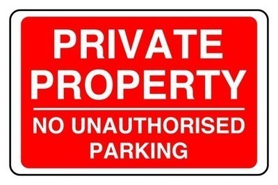 Parking private property no - parking,