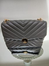 Bessie grey handbag with gold