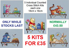5 Counted Cross Stitch Kits