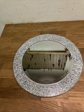 Crushed Glass Round Mirror