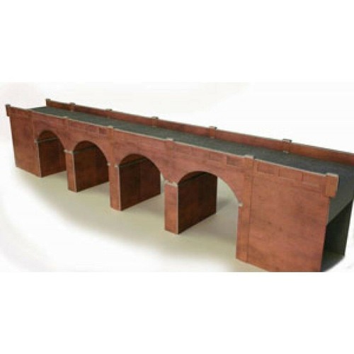 Double track red brick viaduct - red,