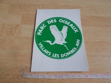 Postcard sticker PARC DES OISEAUX - VILLARS LES DOMBES - AIN