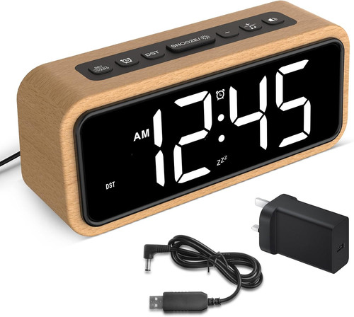 Wooden loud alarm clock - clock, with