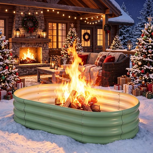 Large fire pit oval - large,