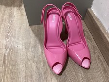 Melissa Pink Stiletto Pink Fish Mouth Plastic Shoes Size 40