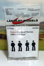 Langley Models F170cp OO Gauge Royal Marines Painted White Metal Figures NIP