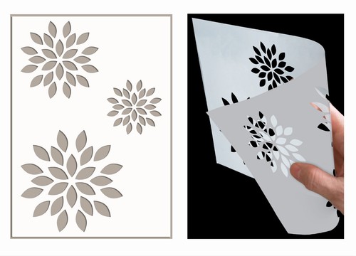 Daisy flower stencil - stencil,