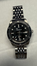 Squale Montauk 300M Swiss Dive Watch + Stainless Steel Beads of Rice Bracelet