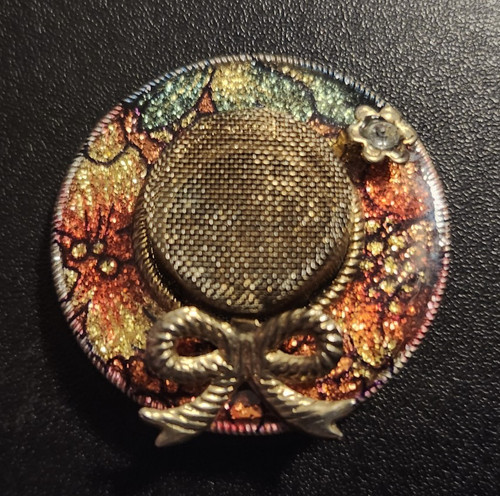Vtg 1980s gold tone - 1980s, glitter