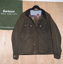 Barbour International Steve McQueen 9665 Wax Jacket Small 36 Olive Harrington